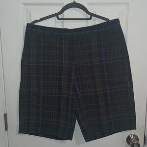 Kirkland Signature Black and Blue Flat Front Shorts